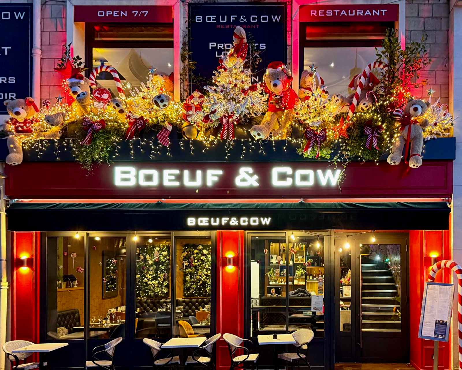 restaurant boeuf and cow caen menu du 31 decembre